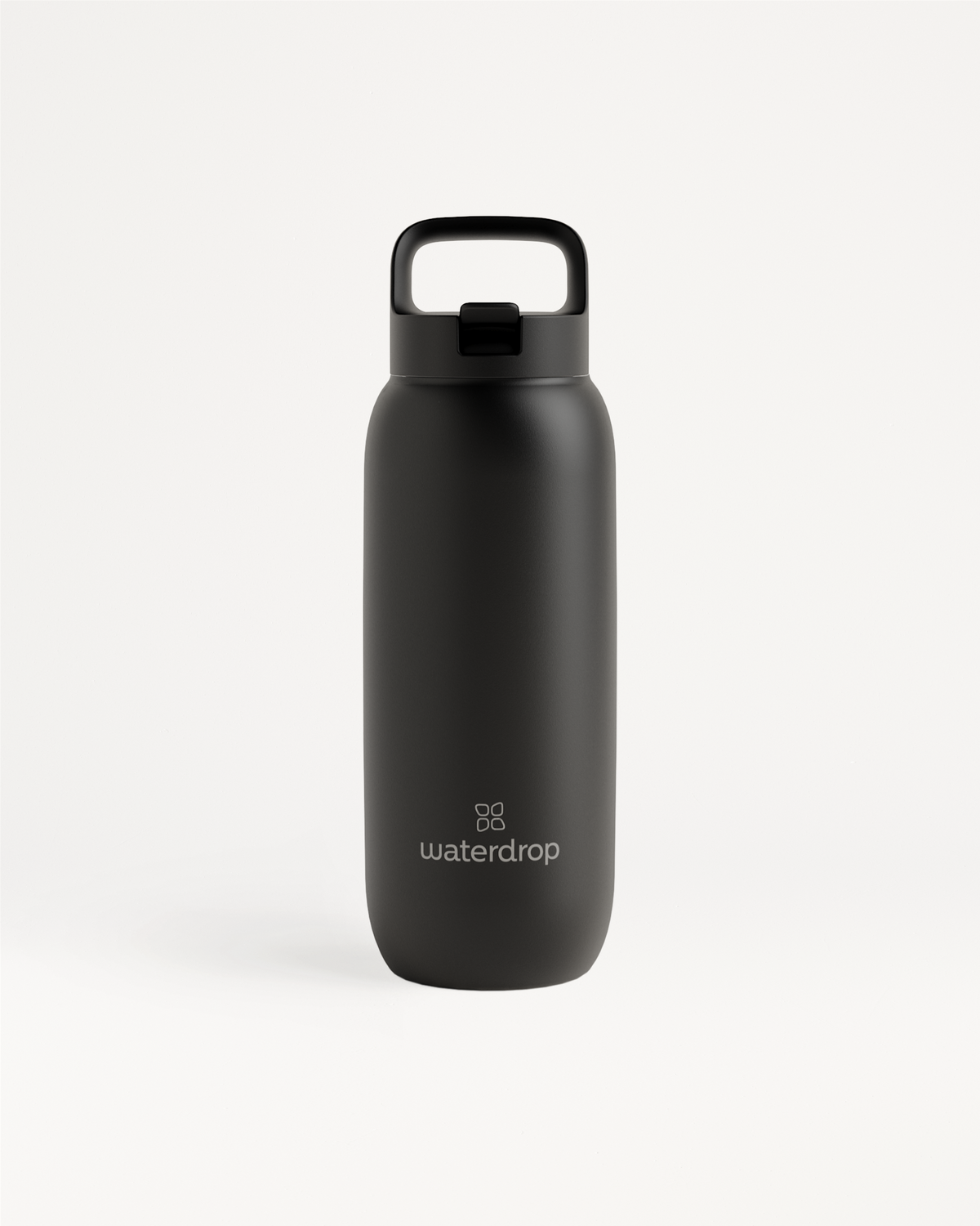 All-Purpose Thermo Straw Lid, matte-black, insulated water bottle.