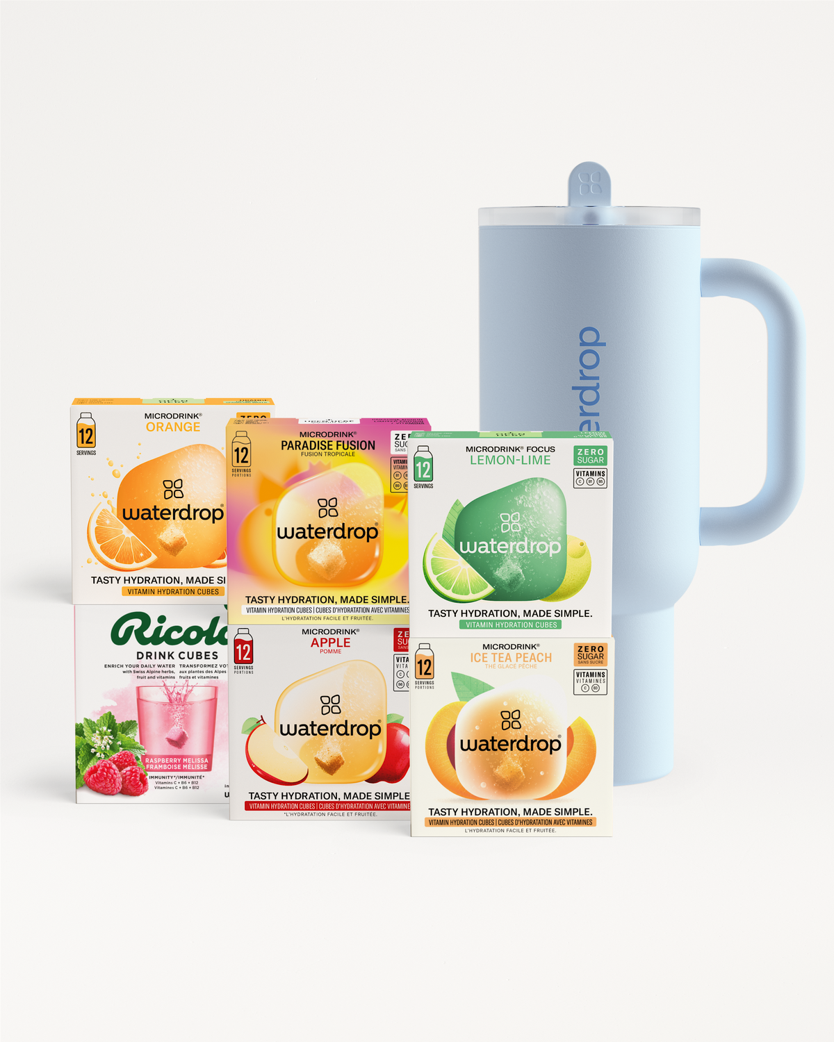 Christmas Explorer Bestseller Set: hydration cubes and tumbler bundle.