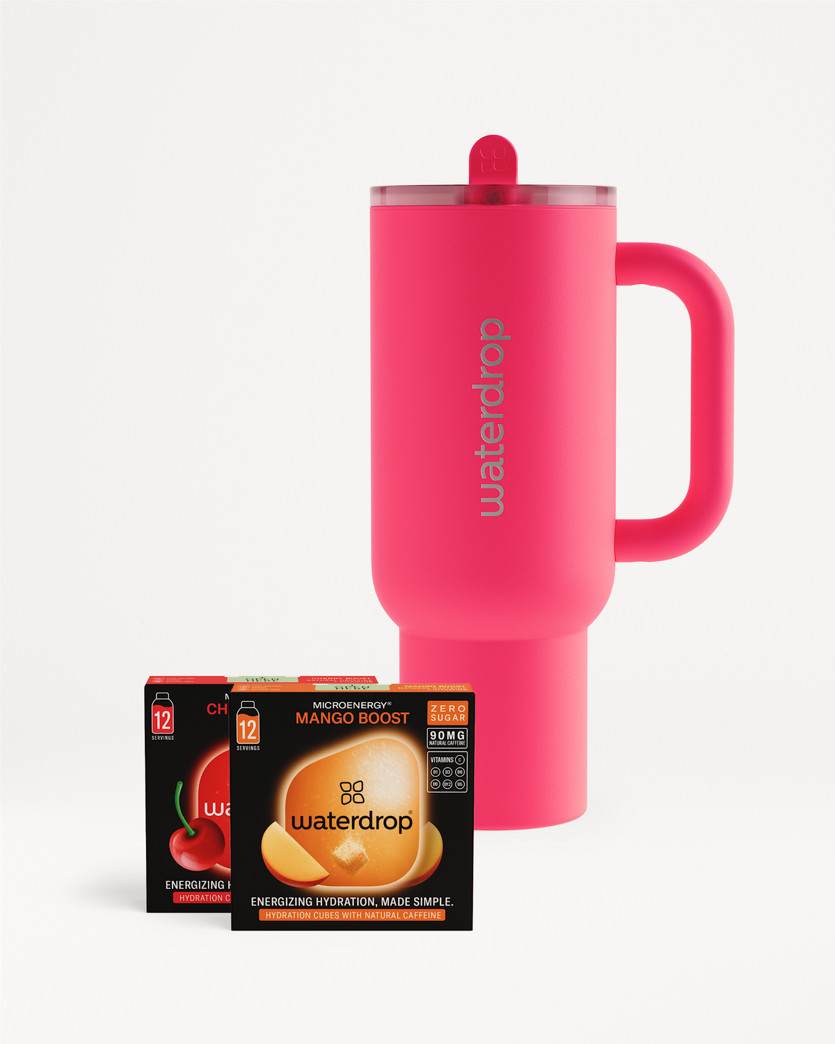 Neon Pink Explorer Set with hydration cubes.