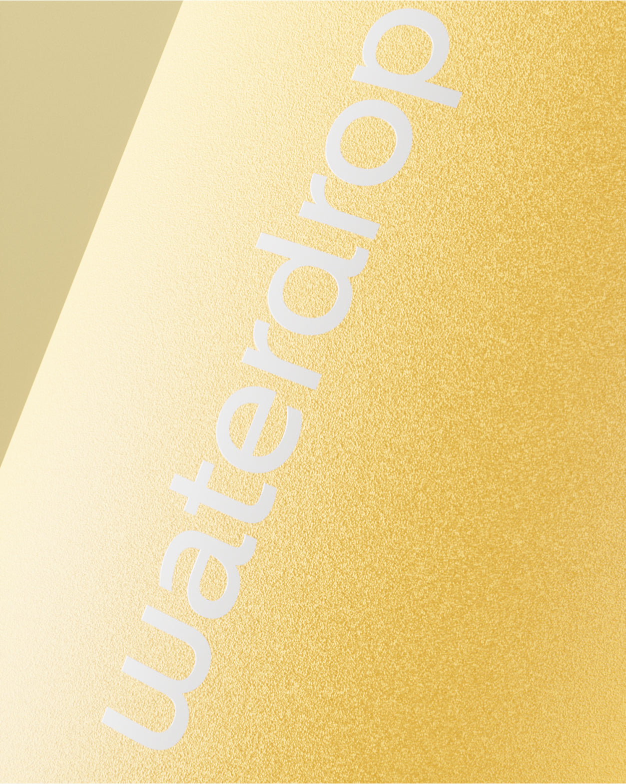 Butter Yellow Explorer Thermo Tumbler with waterdrop branding.